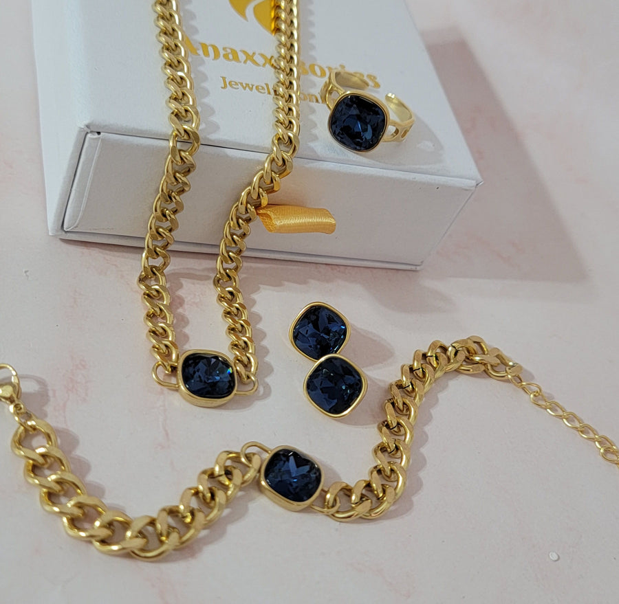 Blue stone set