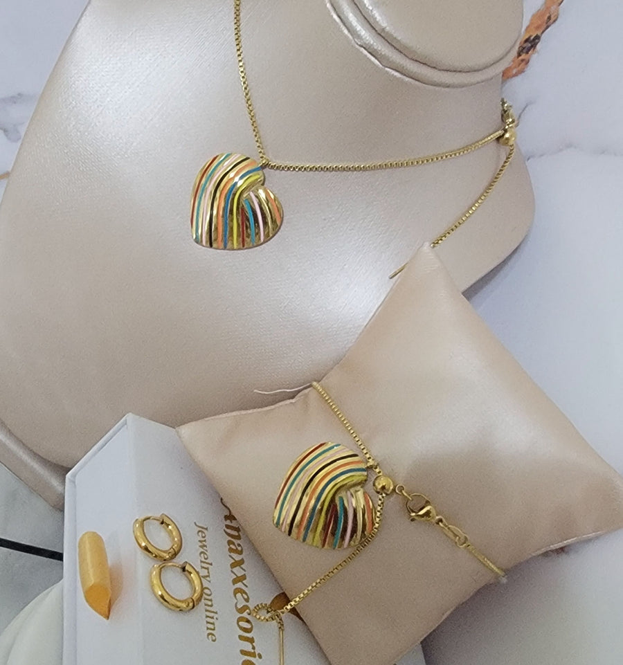 Multicolor heart set