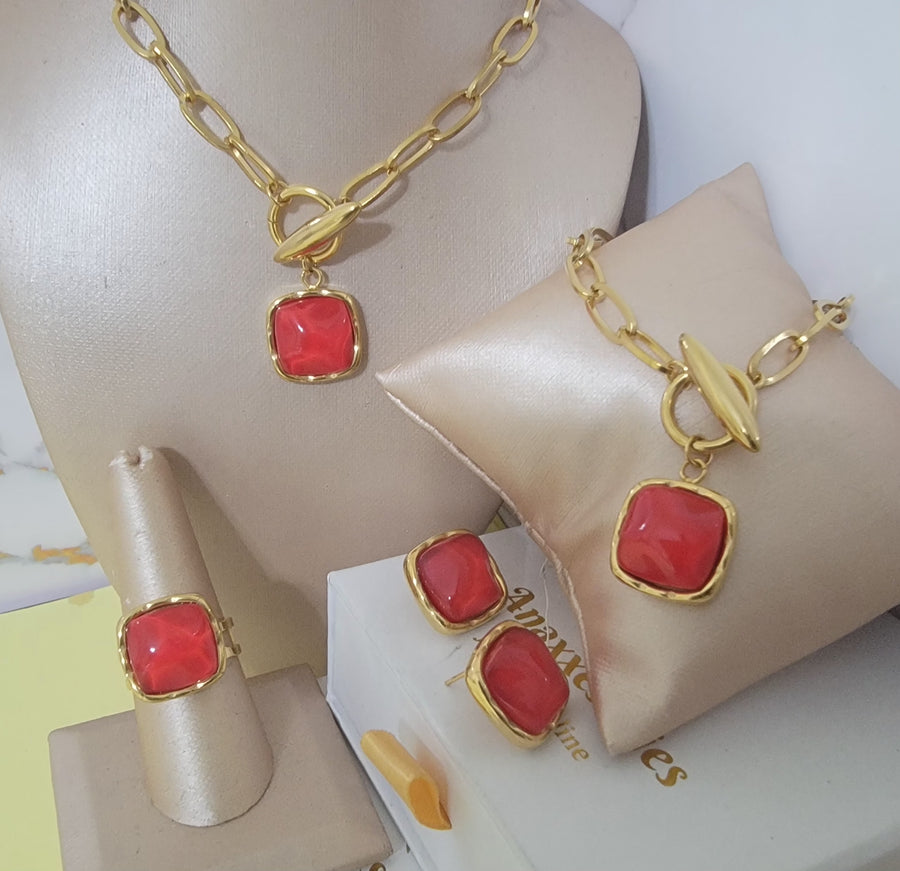 Golden stone set