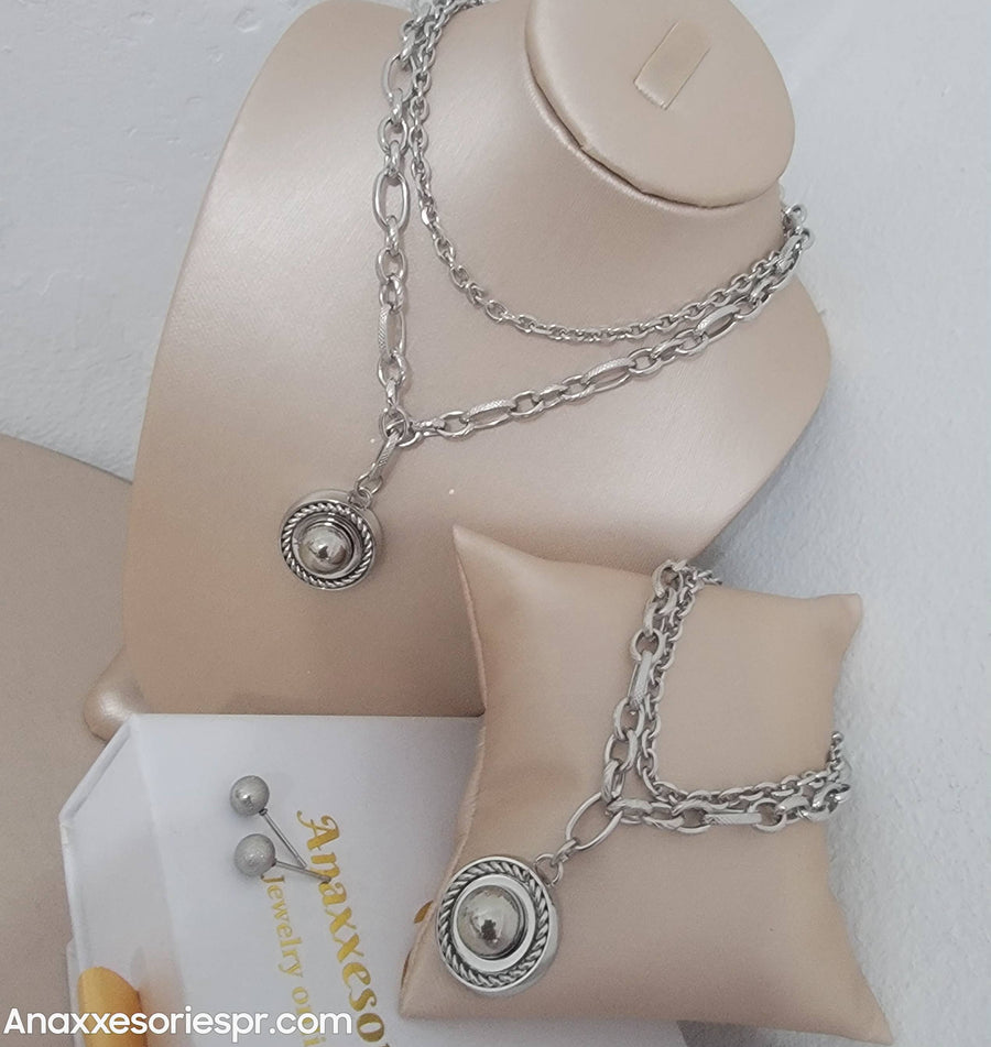 Silvery layer set