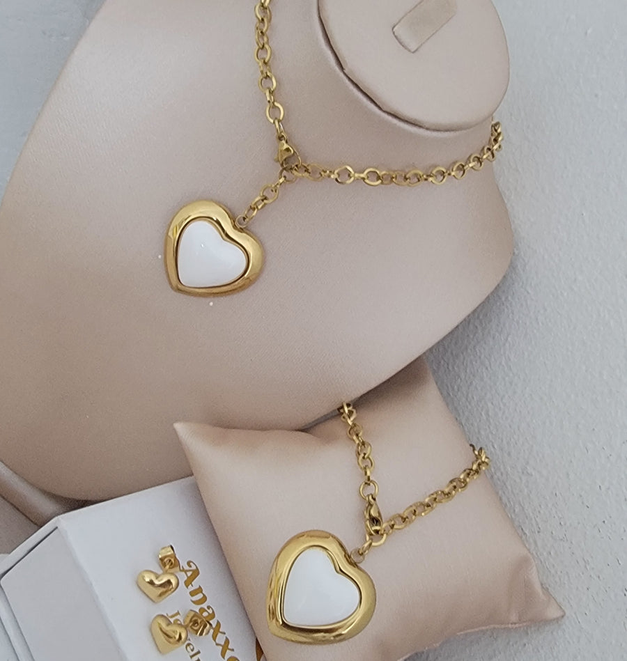 Heart in white