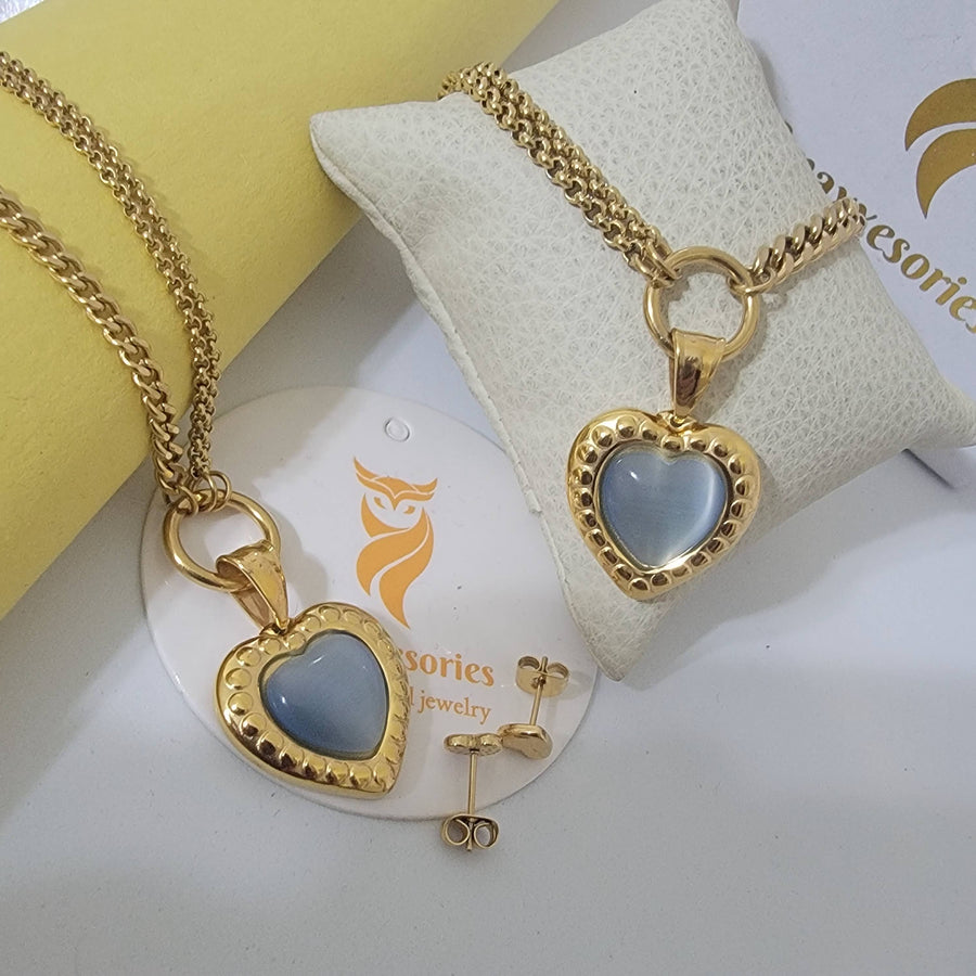 Blue heart set