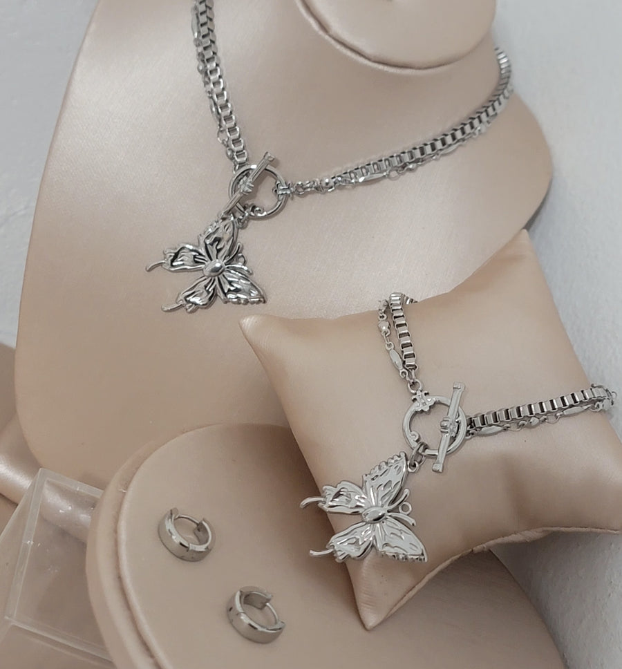 Silvery butterfly