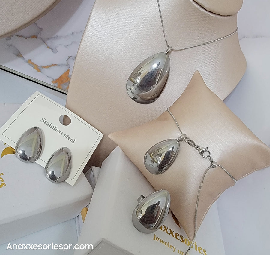 Snake drop silvery set