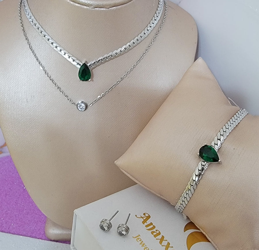 Silvery green set