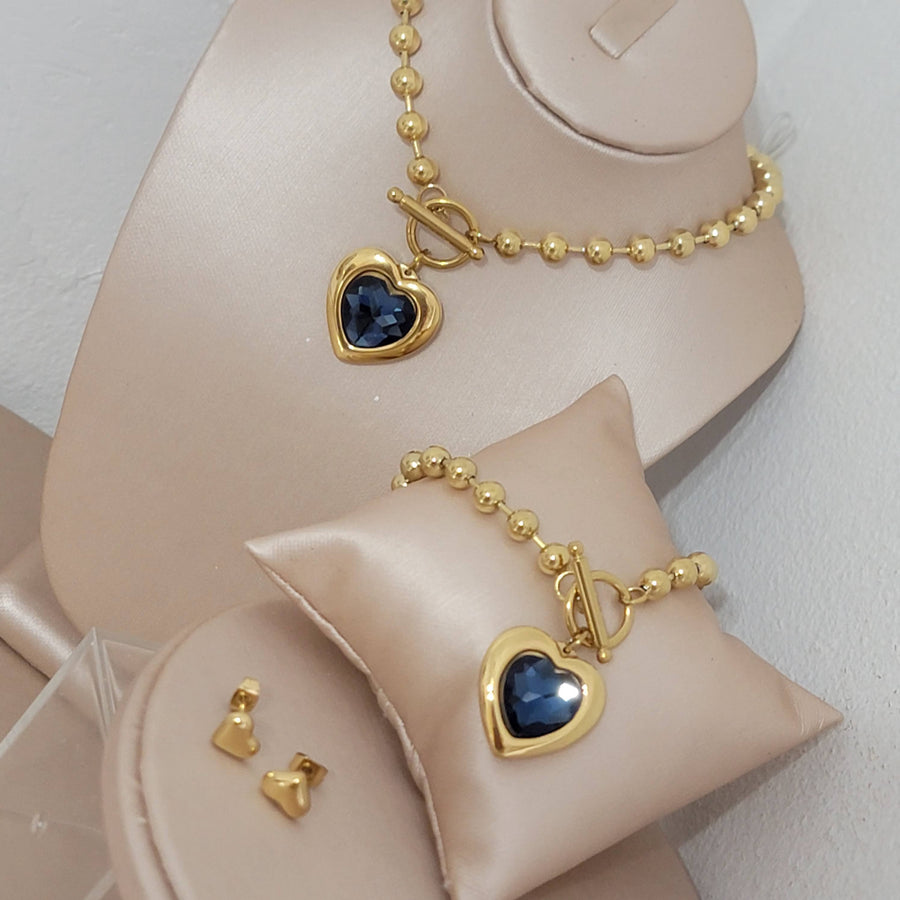 Blue heart set
