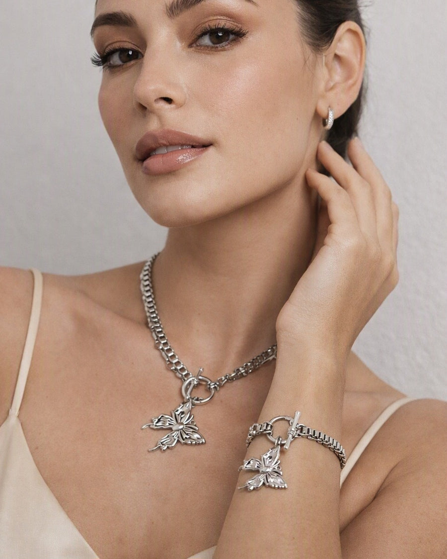 Silvery butterfly