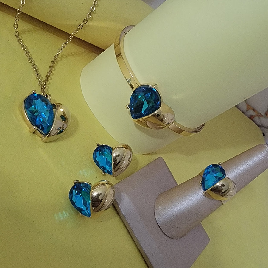 Blue heart set