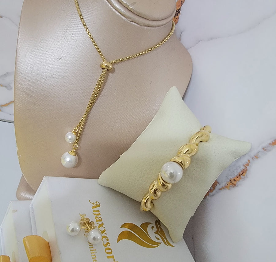 Golden pearl set