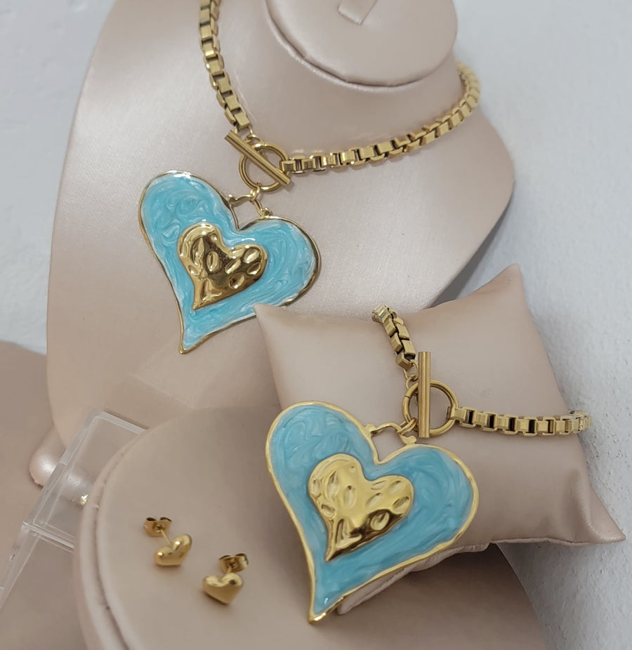 Golden blue set